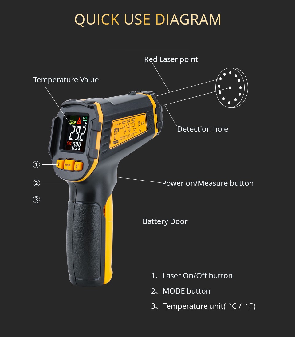 3 laser temperature meter 3 laser temperature meter