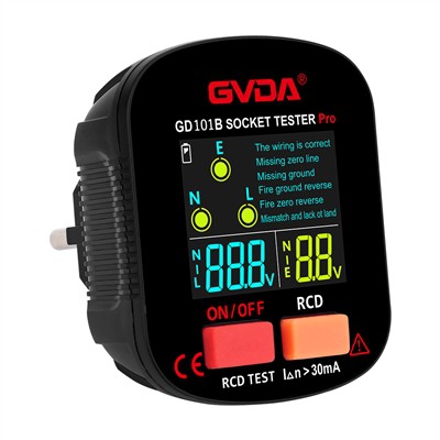 2024 Ný komu GVDA GD101B falsprófara RCD GFCI NCV Test Outlet Tester Spennu T...